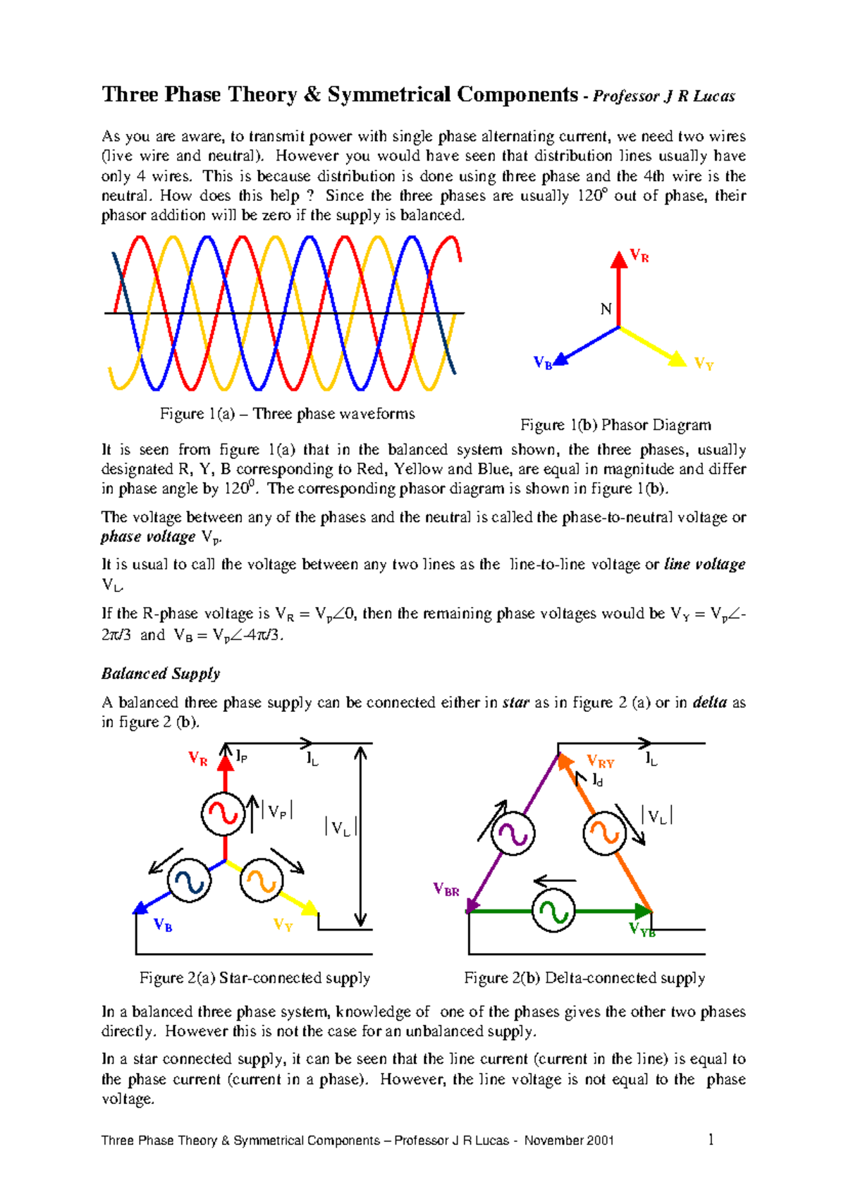EE201 Three Phase Symmetrical Components Overview & Analysis - Studocu