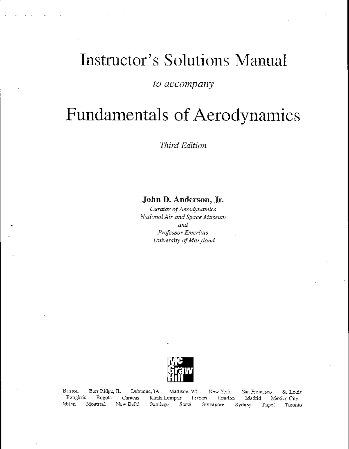 Fundamentals of Aerodynamics - Anderson (Answer Key for Review) - Studocu