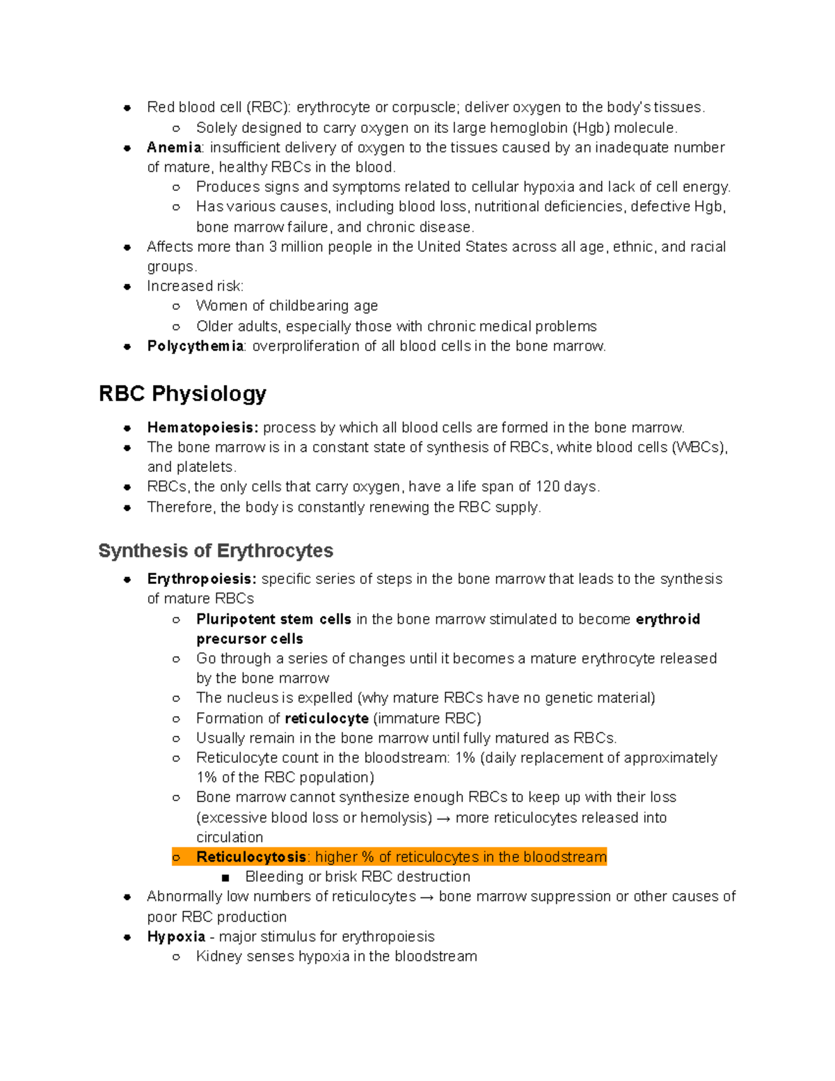 RBC Disorders: Pathophysiology, Anemia Types & Treatment Guide (BIO 101 ...