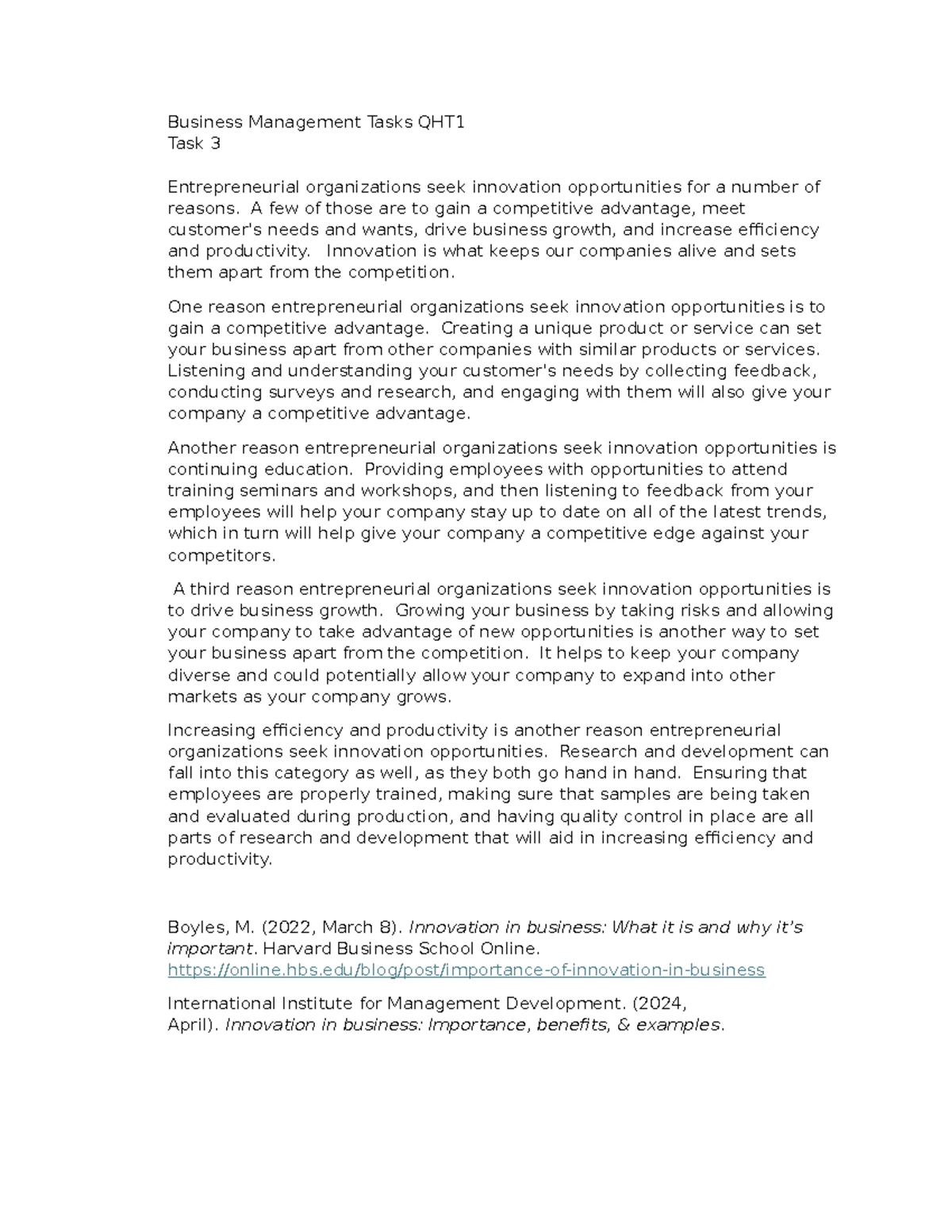 Talent Acquisition D354 VFM1 Task 3: Structured Interviews & Selection ...