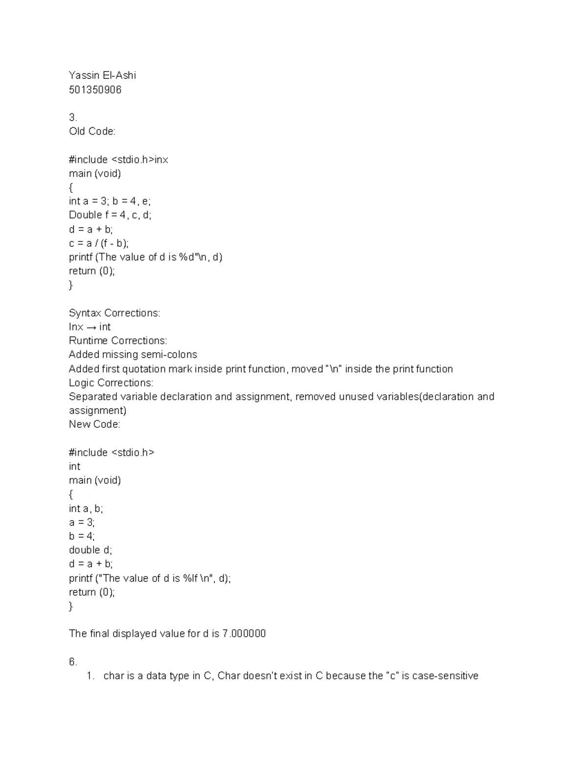 CPS125 Lab2 - Code Corrections and Syntax Fixes - Studocu