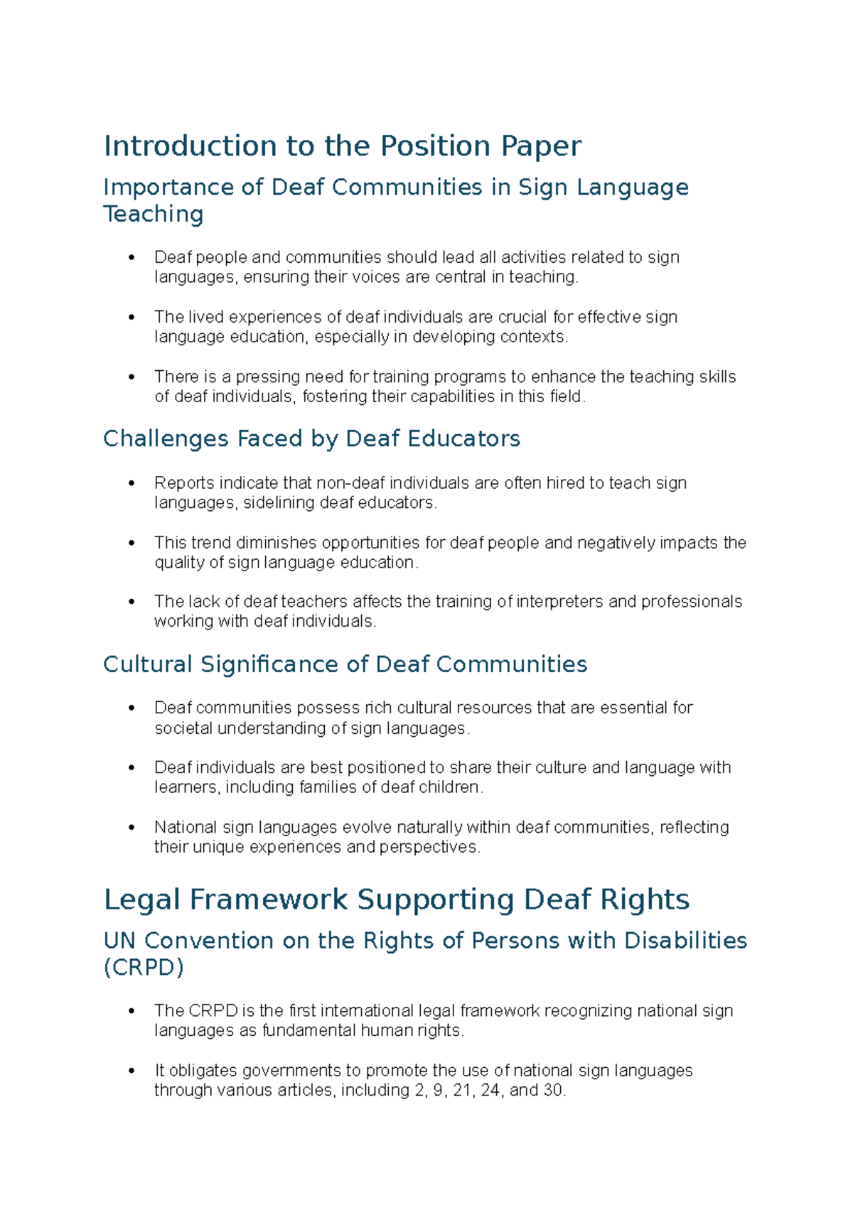 Empowering Deaf Communities in Sign Language Education: W2 Notes - Studocu