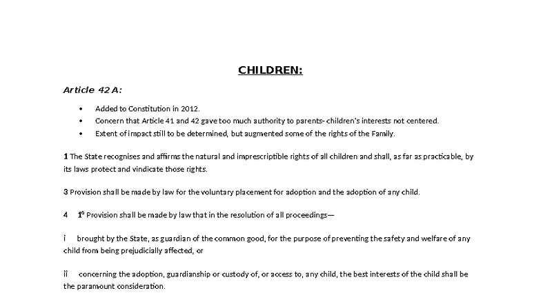 Con- Children’s Rights: Analysis of Article 42 and Its Implications ...