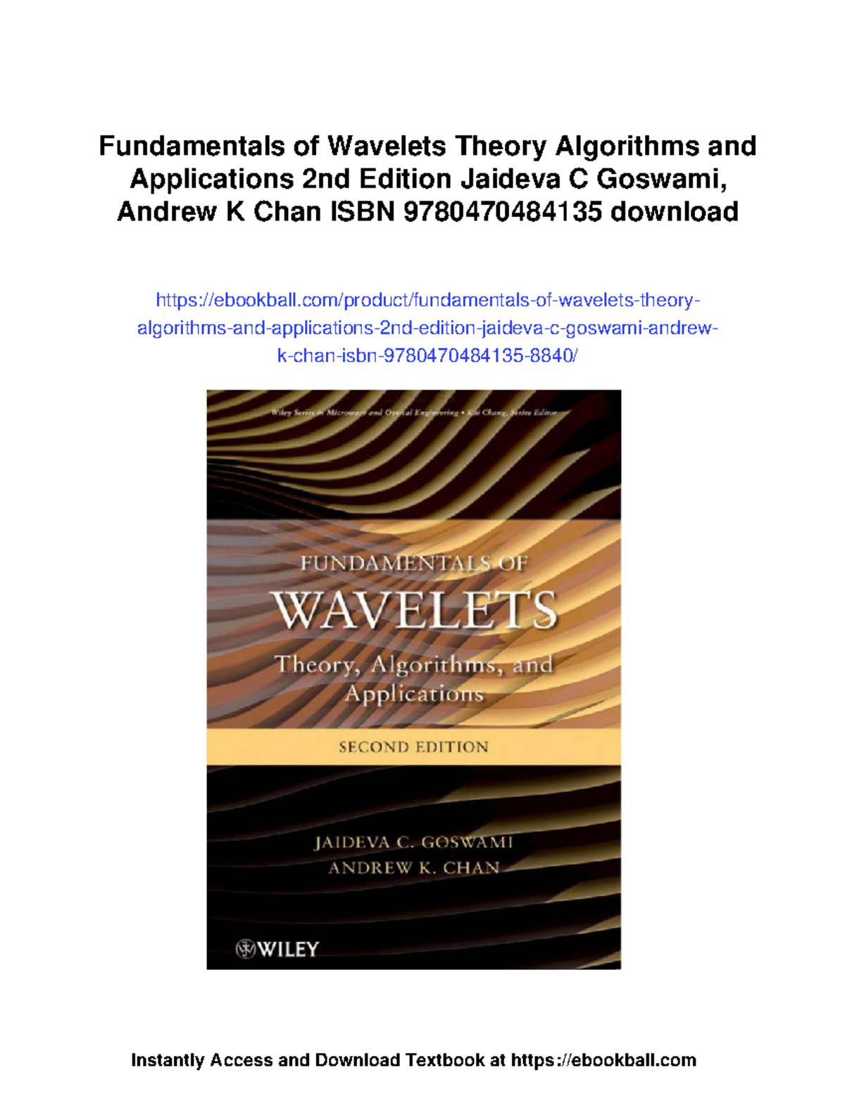 Fundamentals of wavelets theory, algorithms, and applications 2nd ...
