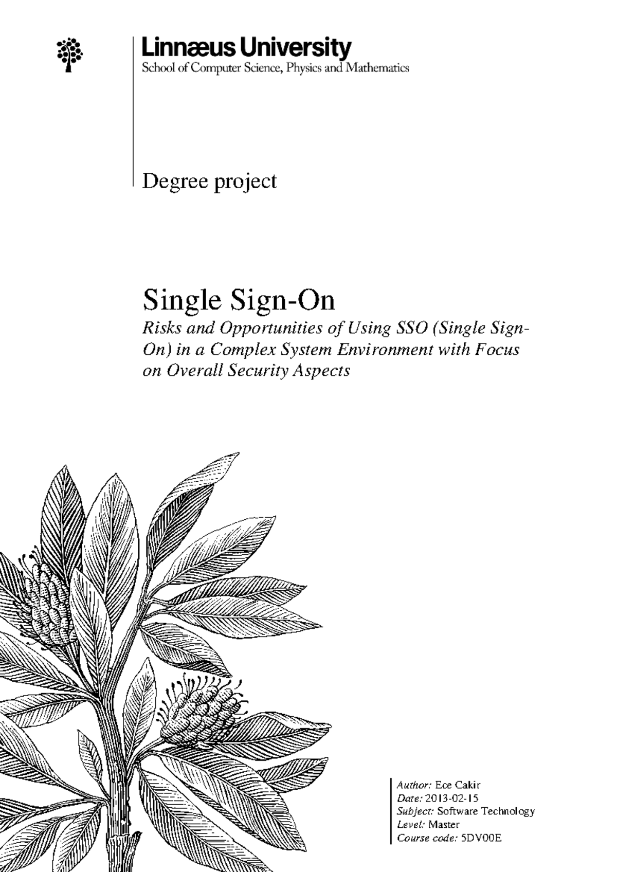 SSO - Sso đata for people need - Degree project Single Sign-On Risks ...