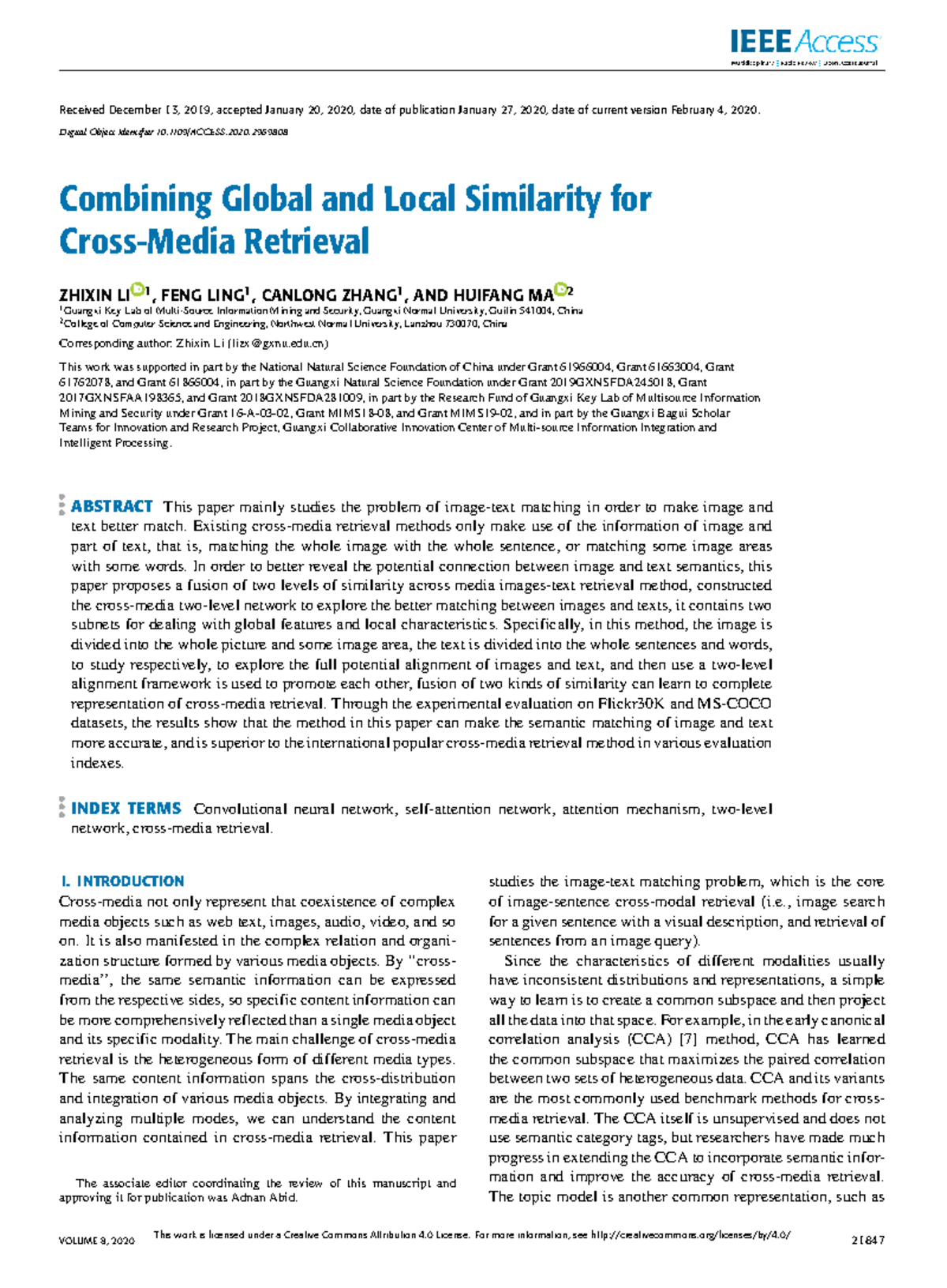 Combining Global and Local Similarity for Cross-Media Retrieval - Studocu