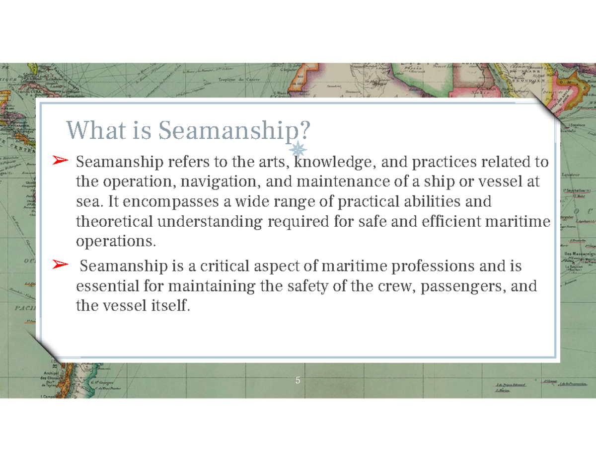 Final Exam Study Guide: Seamanship Concepts and Practices - Studocu