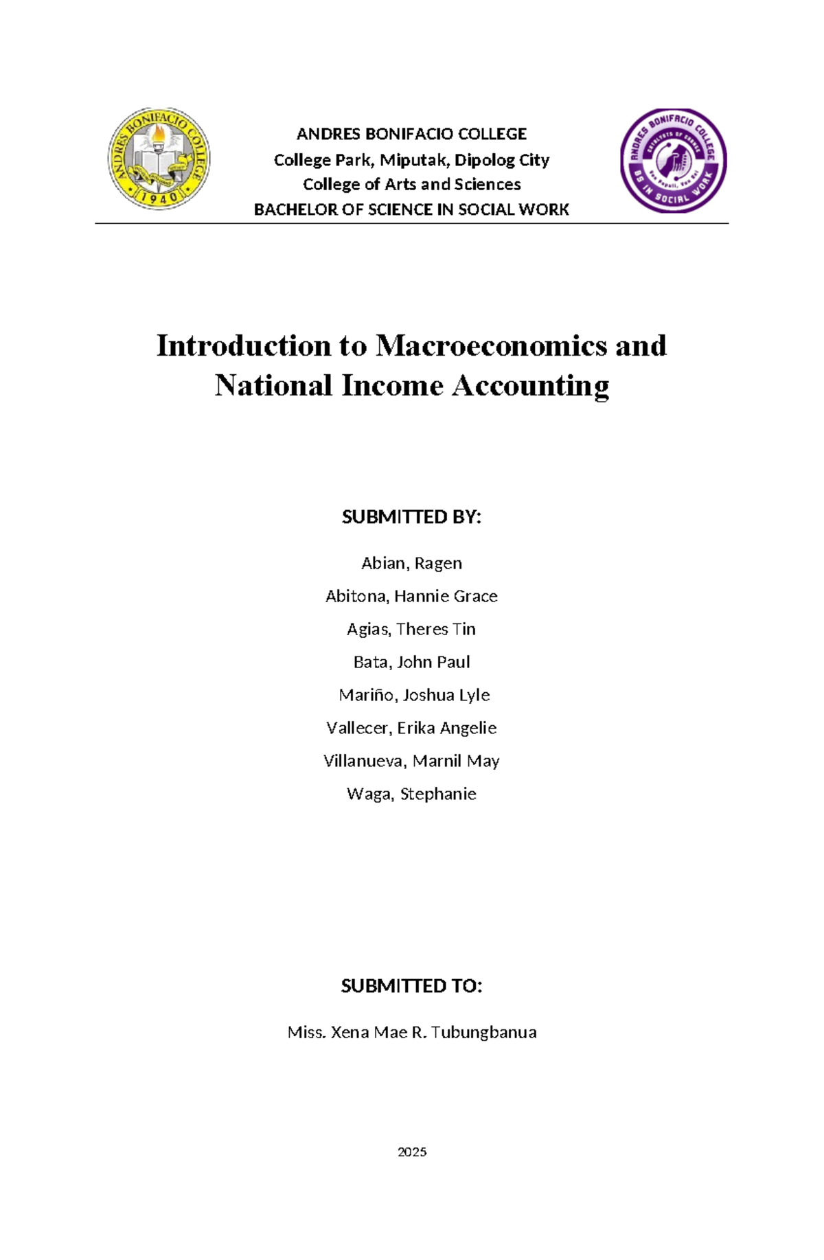Group 1 - LECTURE NOTES on Macroeconomics and Microeconomics - Studocu