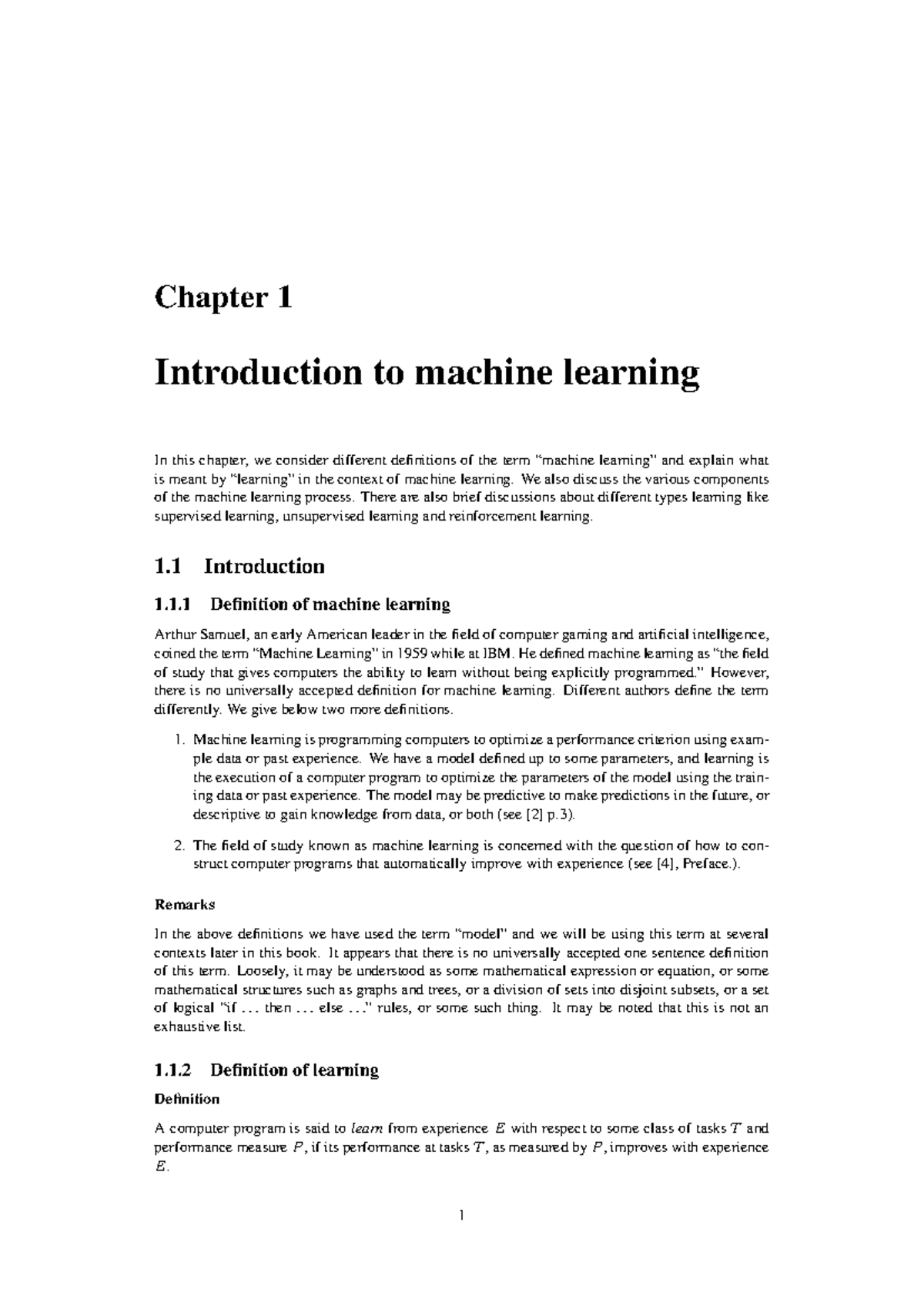 Machine Learning (ML) Chapter 1: Introduction and Key Concepts - Studocu