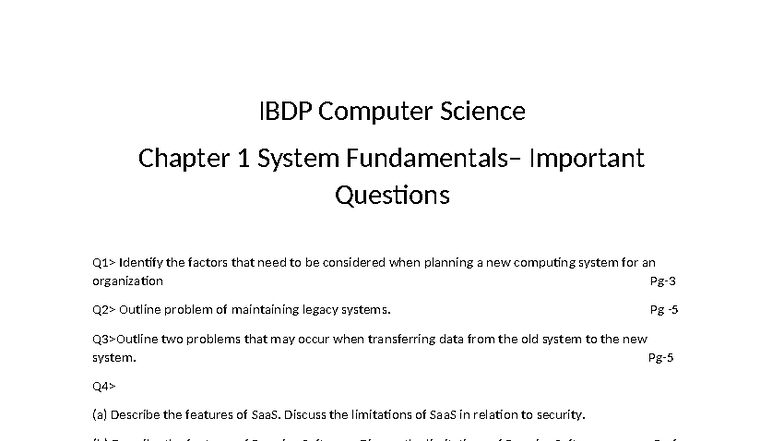 IB Ch1 System Fundamentals - Imp Questions - IBDP Computer Science ...