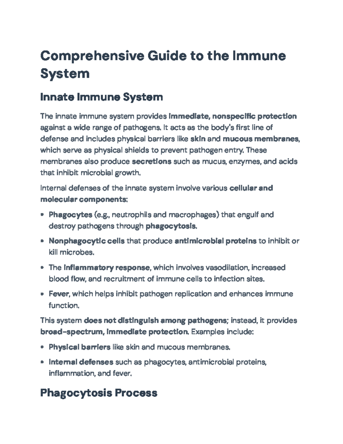Comprehensive Overview of the Immune System: Innate & Adaptive ...
