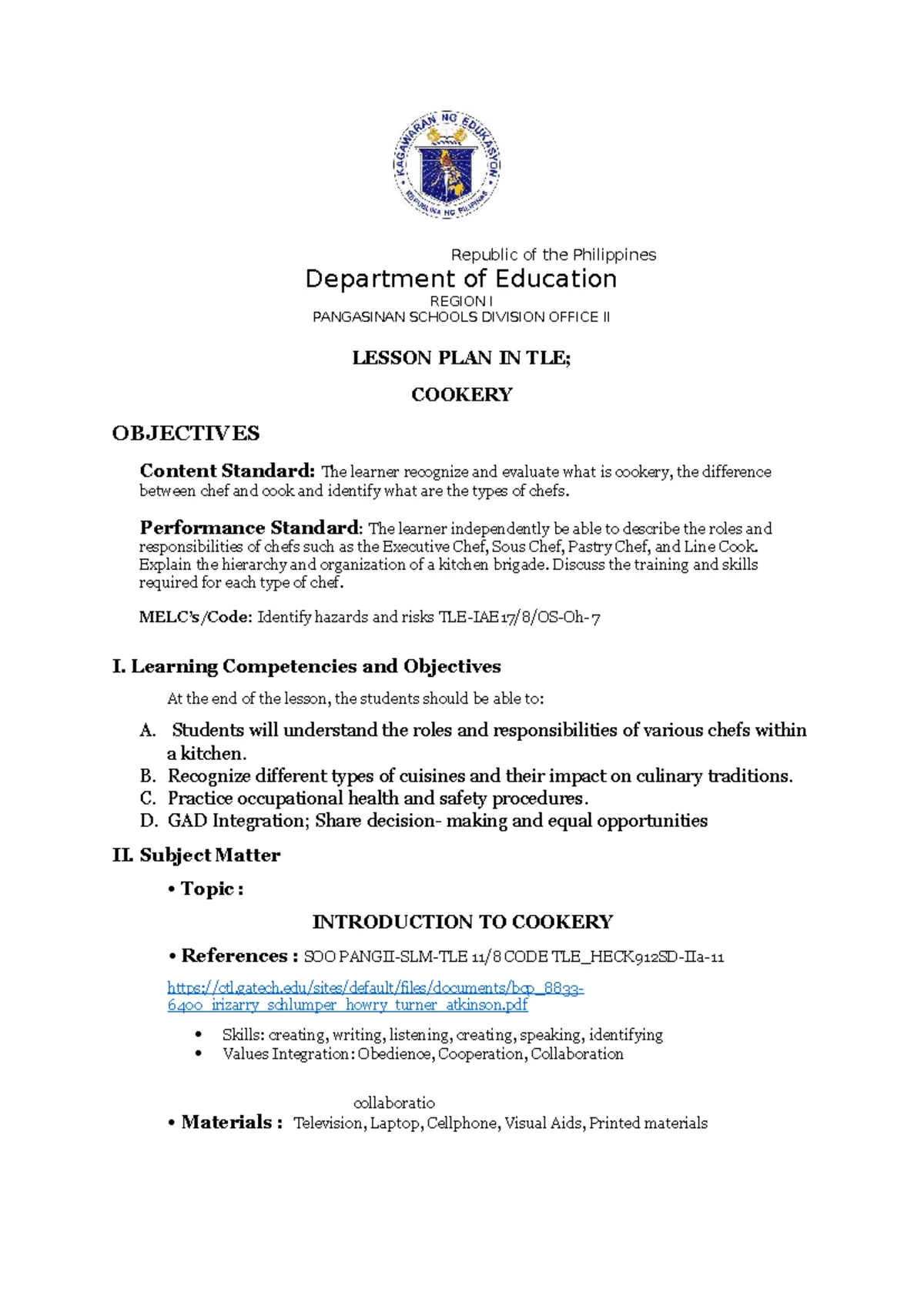 TLE 101: Tools, Techniques, and Methodologies in Agriculture and TVET ...