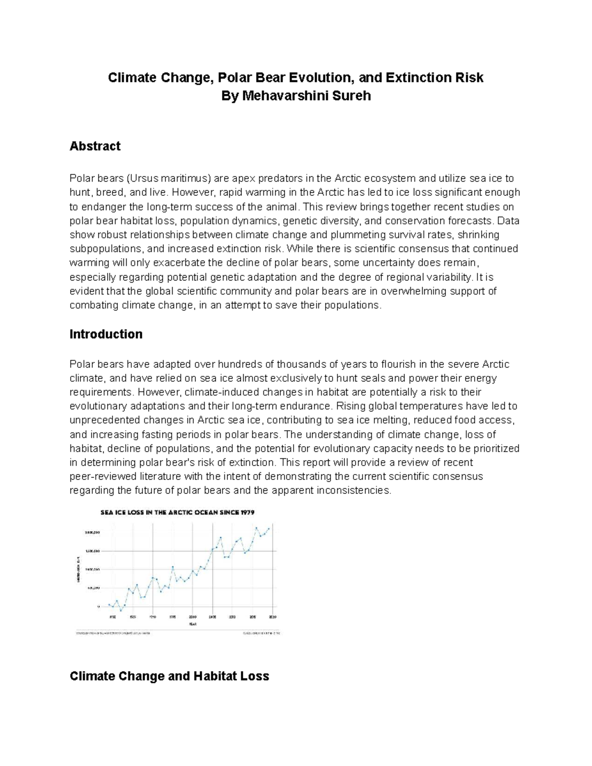 Climate Change and Polar Bear Extinction Risk Review (BIO 101) - Studocu