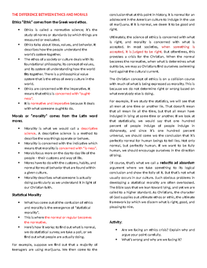 Ethics Reviewer: Key Concepts and Moral Development Insights - Studocu