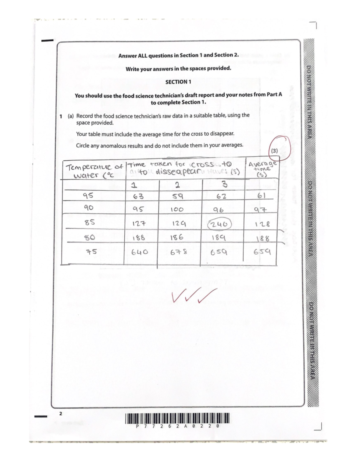 Applied Science Past Paper: Food Science Investigation & Data Analysis ...