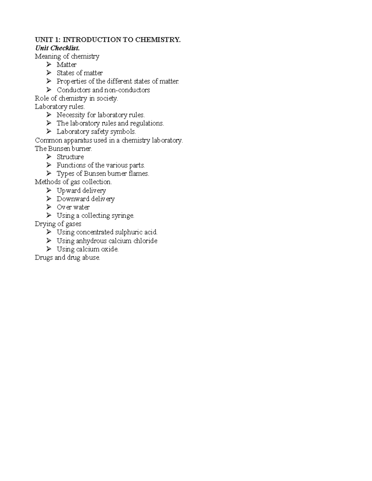 CHEM F1 Lecture Notes: Introduction to Chemistry & Lab Safety - Studocu