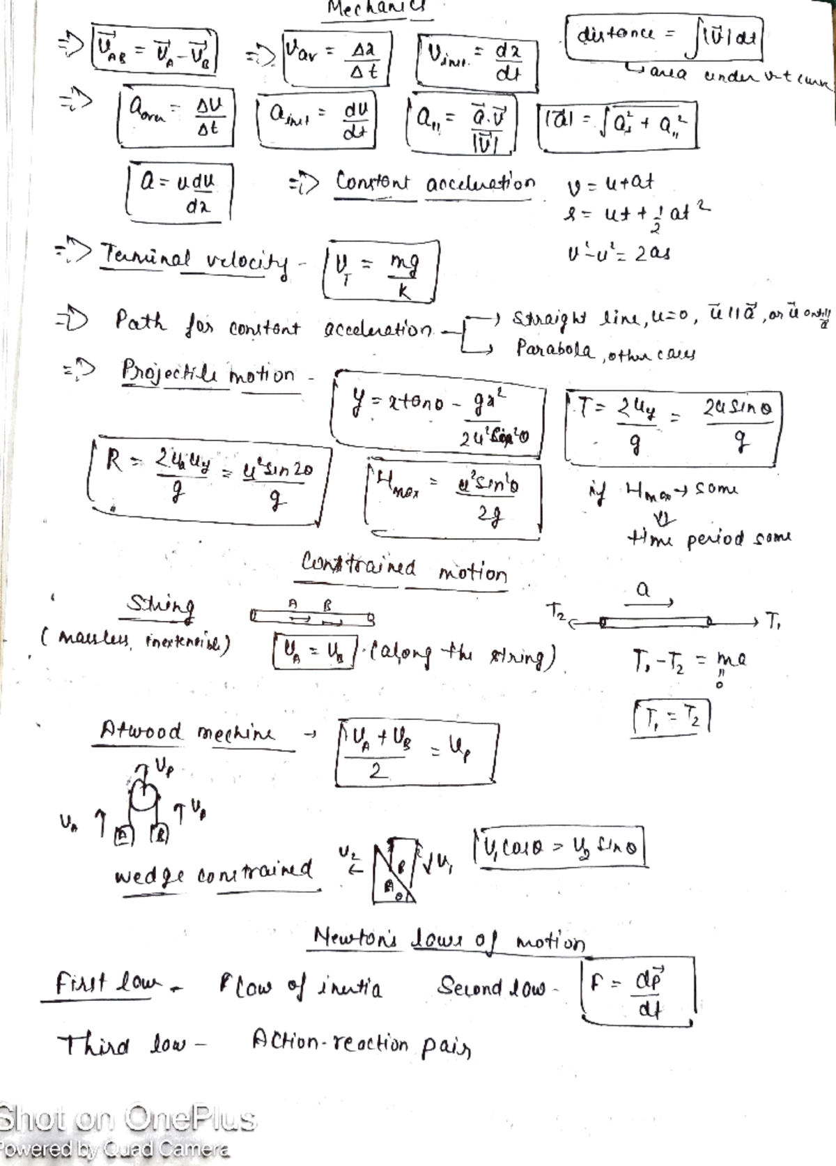 Mechanics Revision Notes - Comprehensive Guide for Success - Studocu