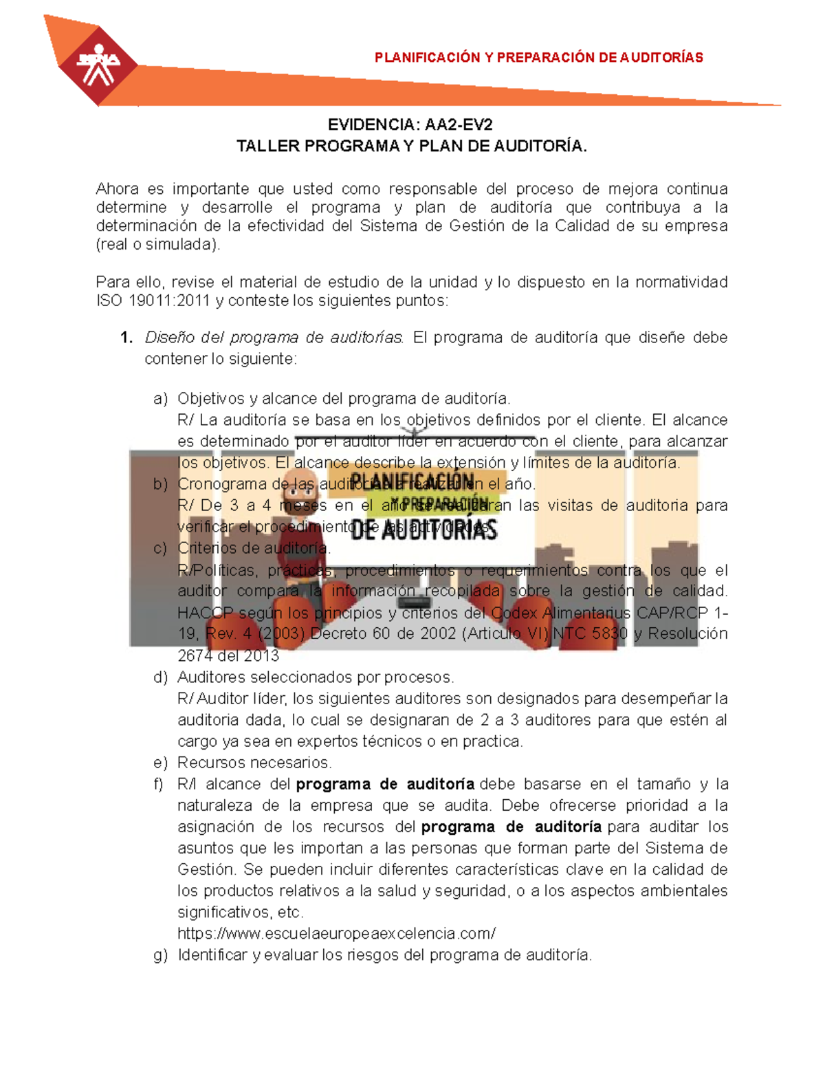 Formato Evidencia AA2 Ev2 Taller Programa y Plan de Auditoria ...