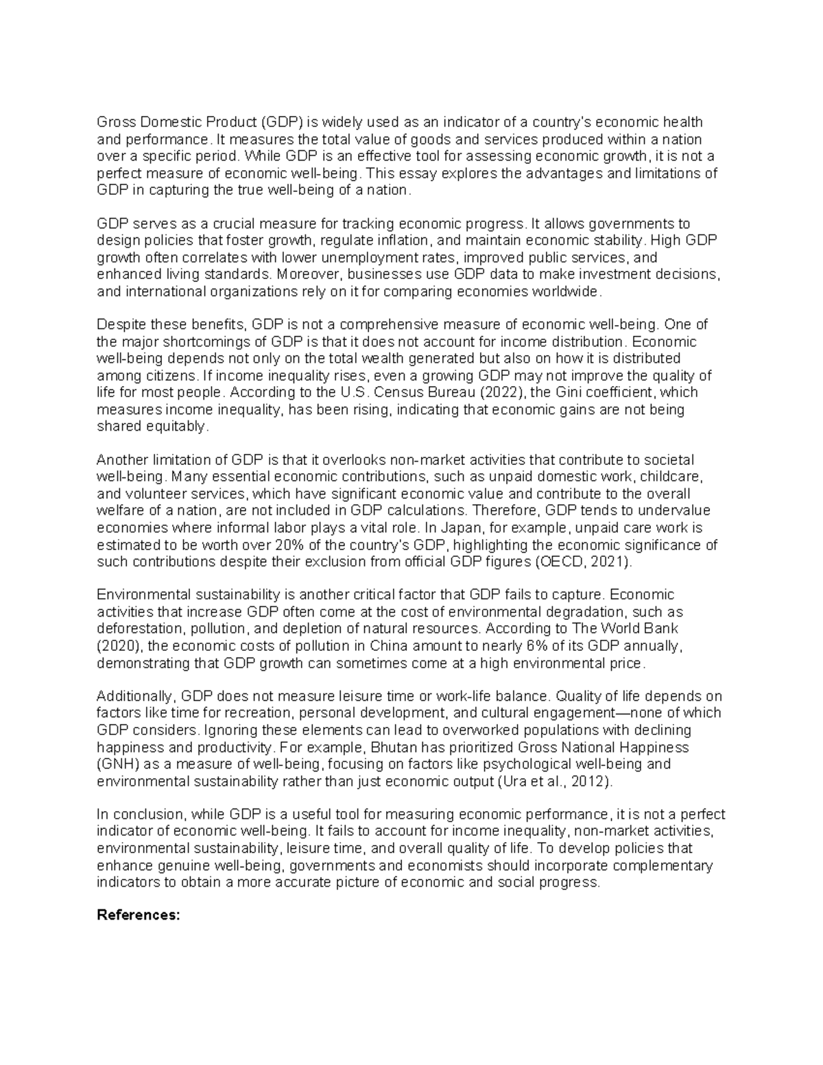 Phan Thị Thanh - Macroeconomics Essay on GDP: Pros & Cons Analysis ...