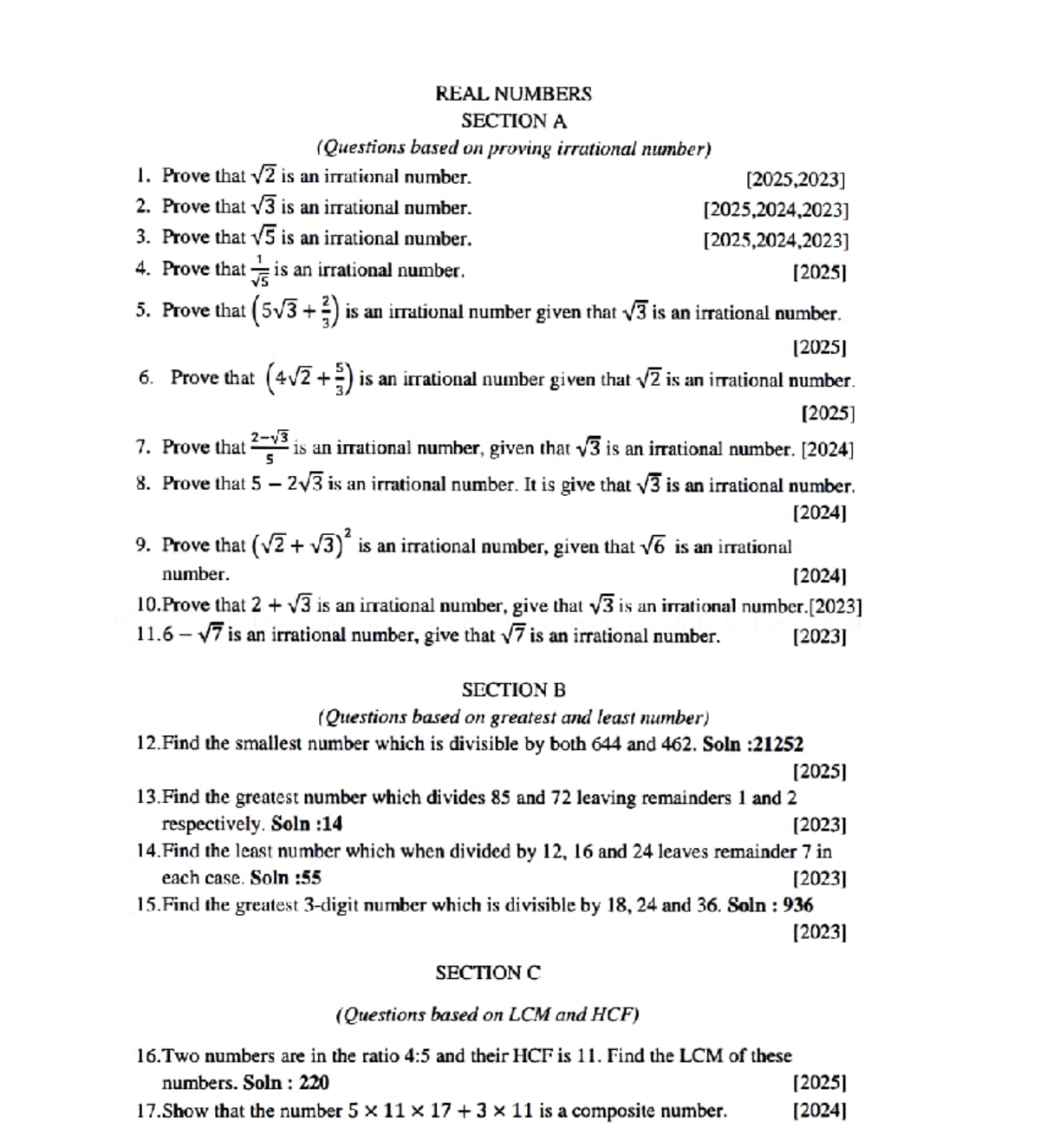 Maths Class 10 Question Bank: Chapter-wise Solutions and Problems - Studocu