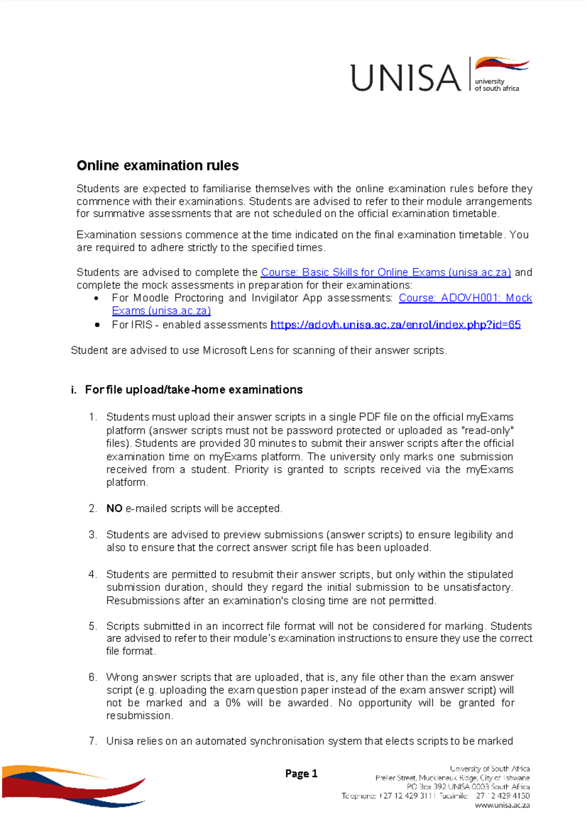 Jan Feb 2025 Online Examination Rules - Online examination rules ...