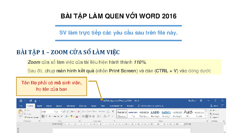 BÀI TẬP THỰC HÀNH WORD 2016 SV A22768 Nguyễn Lan Phương - Studocu