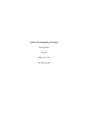 CHM2211L Melting Point Lab Report - Luis Acin, Emily Galves 01/29 ...