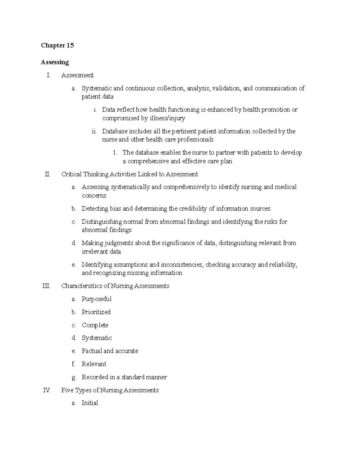 Chapter 15 Notes - Promoting and Maintaining Wellness - Chapter 15 ...