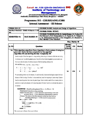 CIE QP Format - BCS401 Analysis and Design of Algorithms Internal ...
