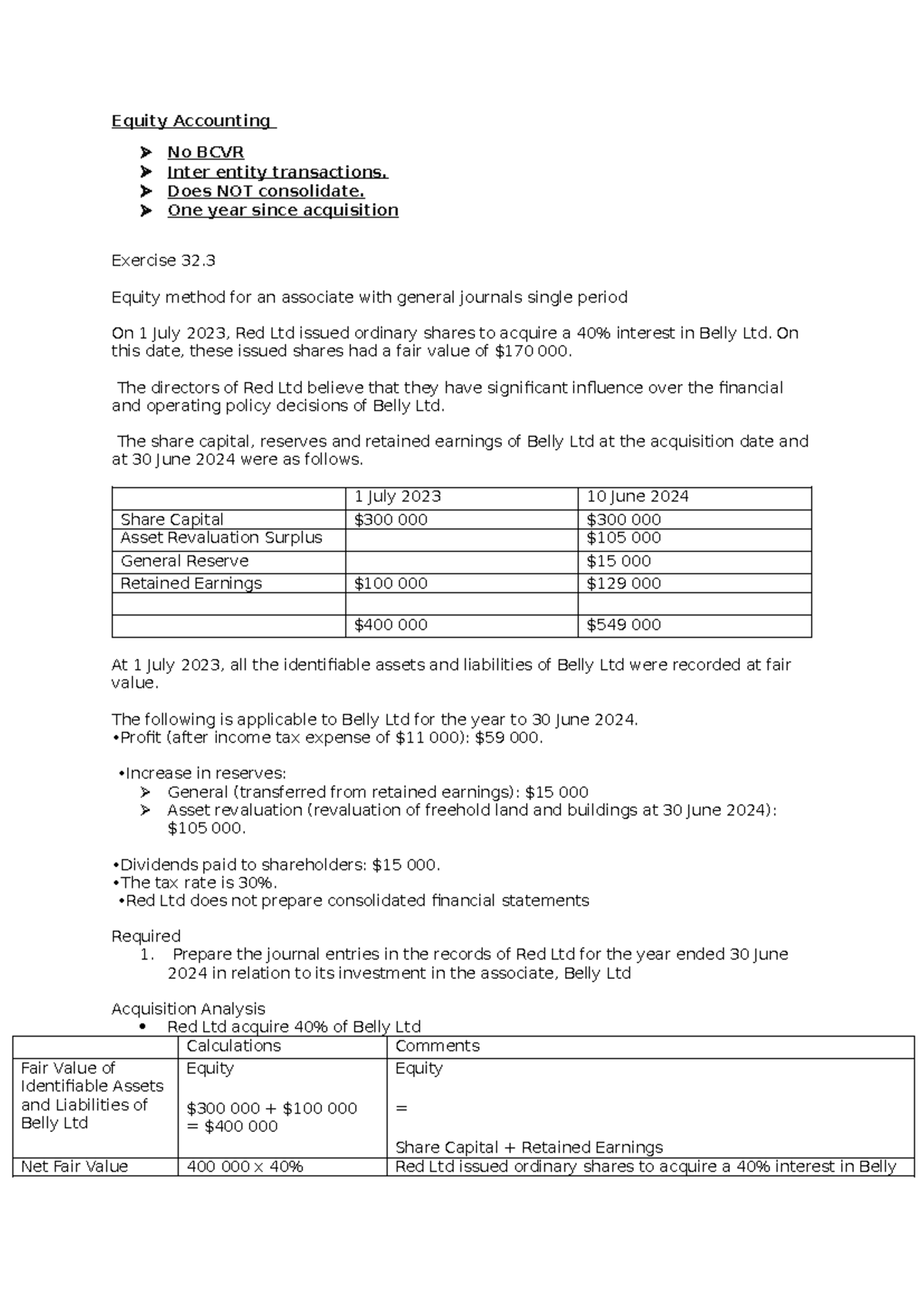 Equity Accounting and Inter-Entity Transactions: Corporate Accounting ...