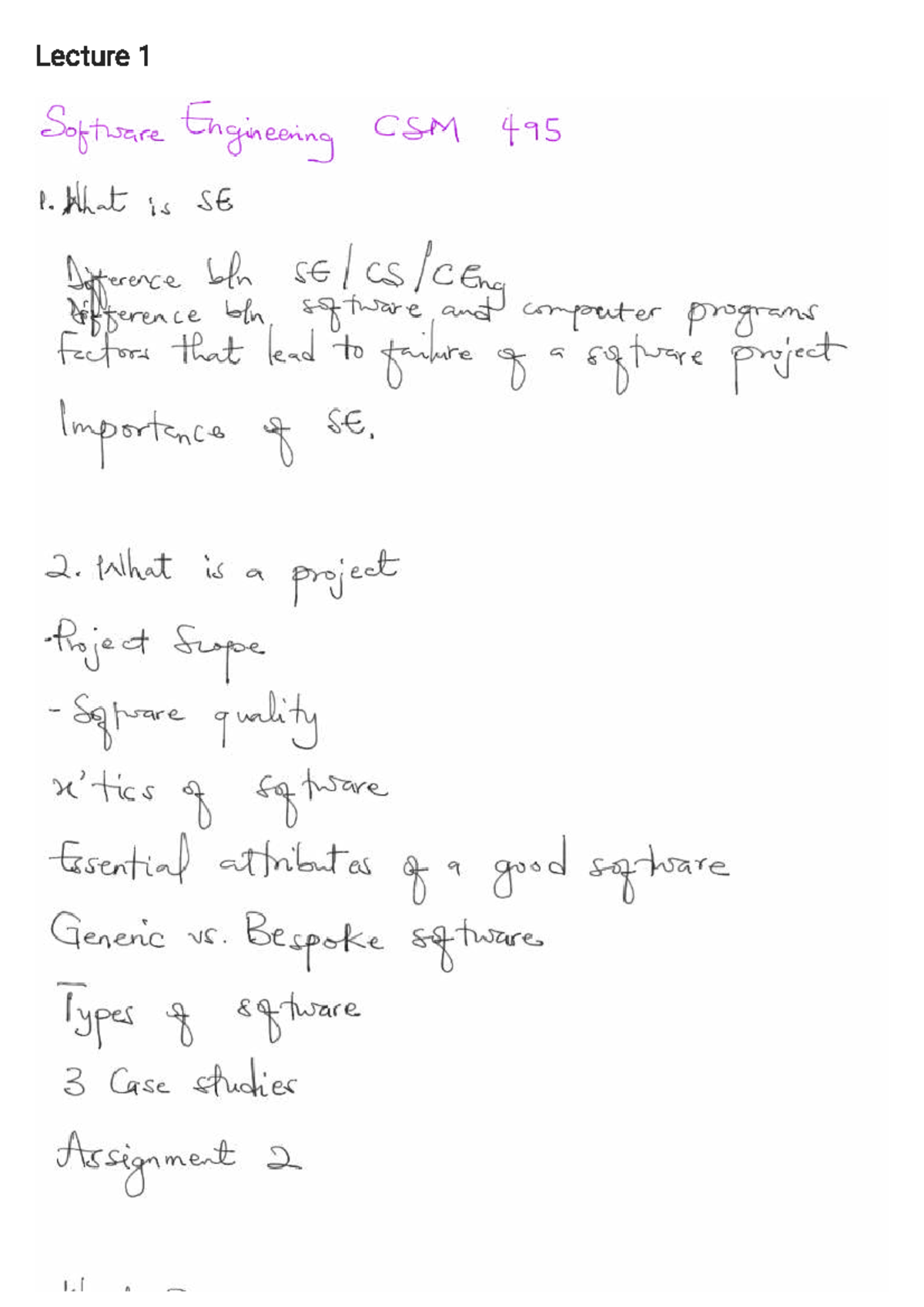 Lecture 1 Course Outline - CSM A5: Introduction to Project Management ...