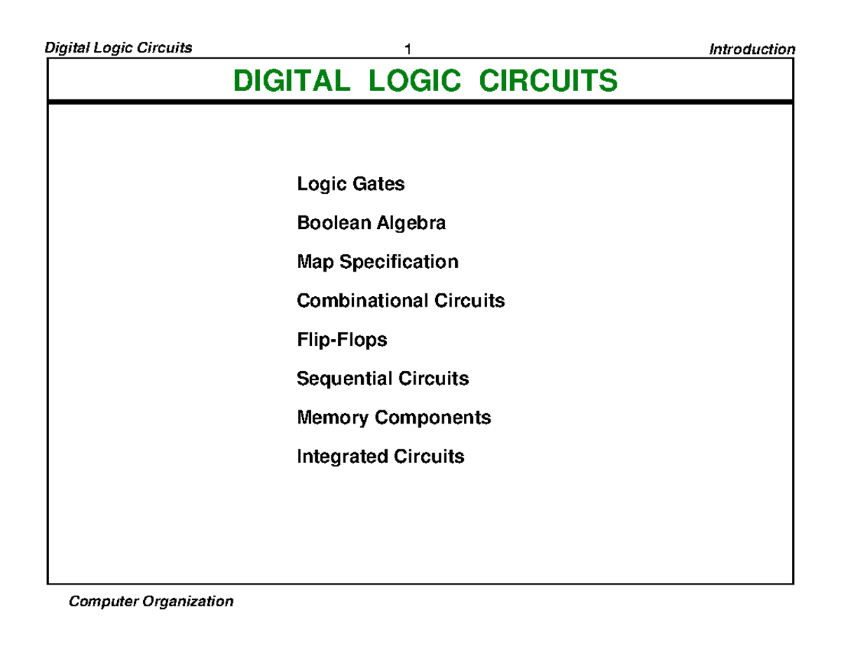 Ch1-2 -Compatibility Mode - Digital Logic Circuits 1 DIGITAL LOGIC ...