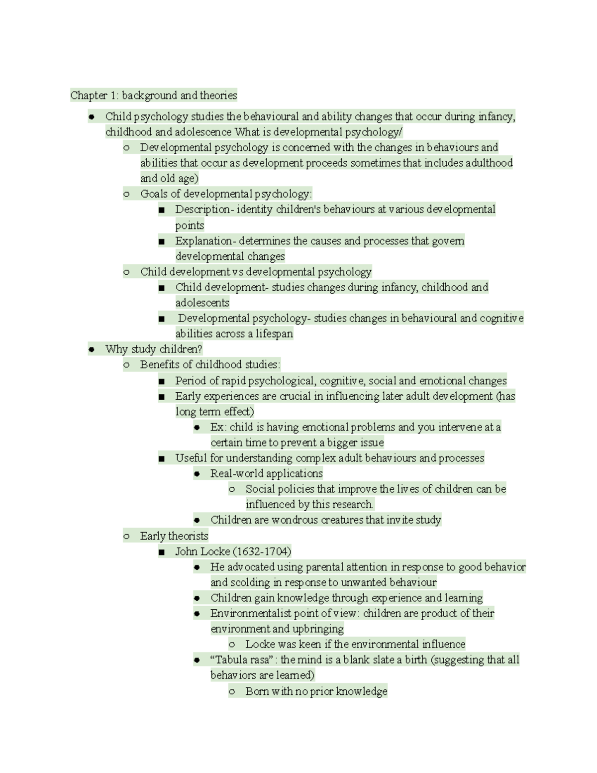 Psy 1102 - Final Exam Notes on Developmental Psychology - Studocu
