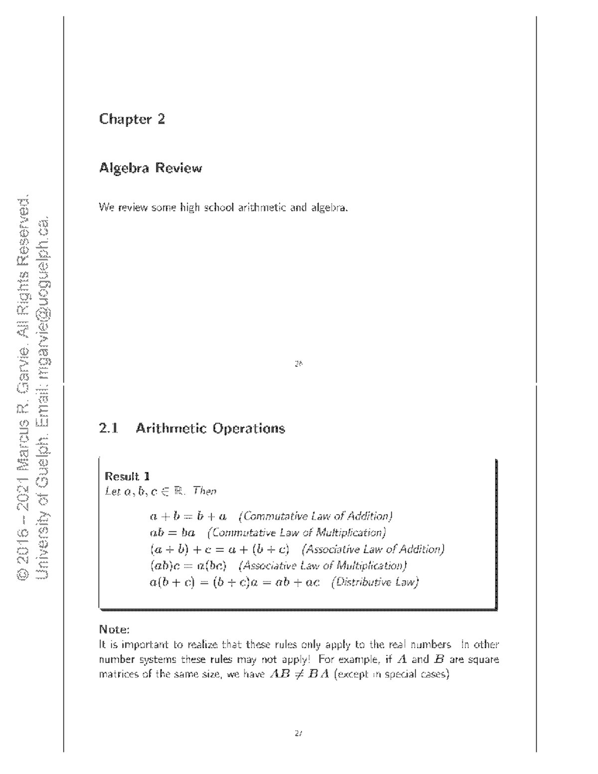Chapter 2: Algebra Review (MATH 101) - Key Concepts and Exercises - Studocu