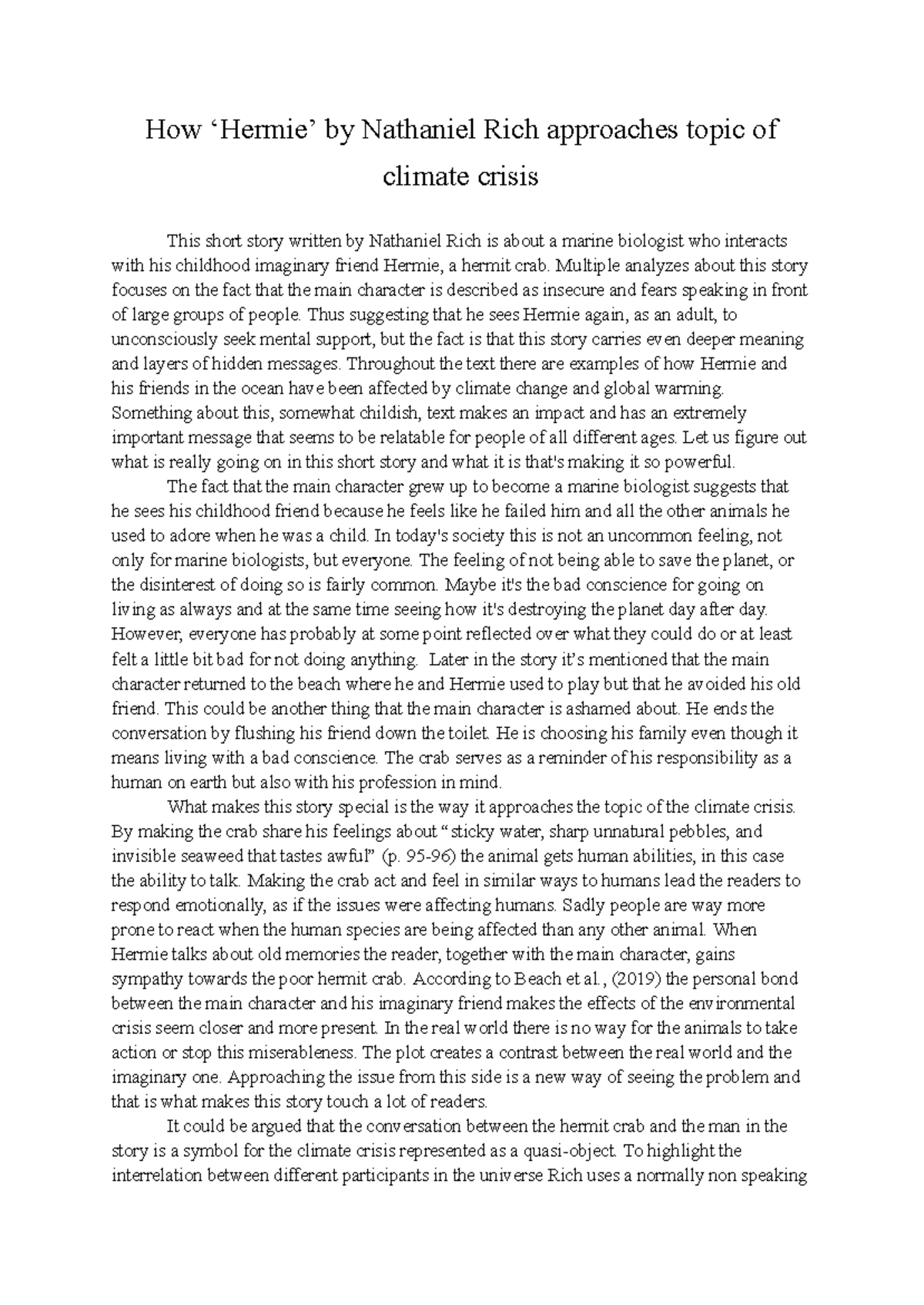 Nathaniel Rich S Short Story Climate Crisis Personal Guilt Analysis