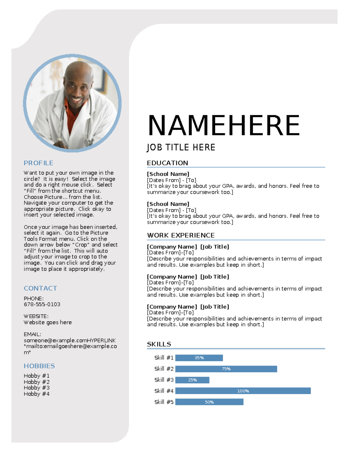 Job Application Profile Guide: Education, Experience & Skills - Studocu