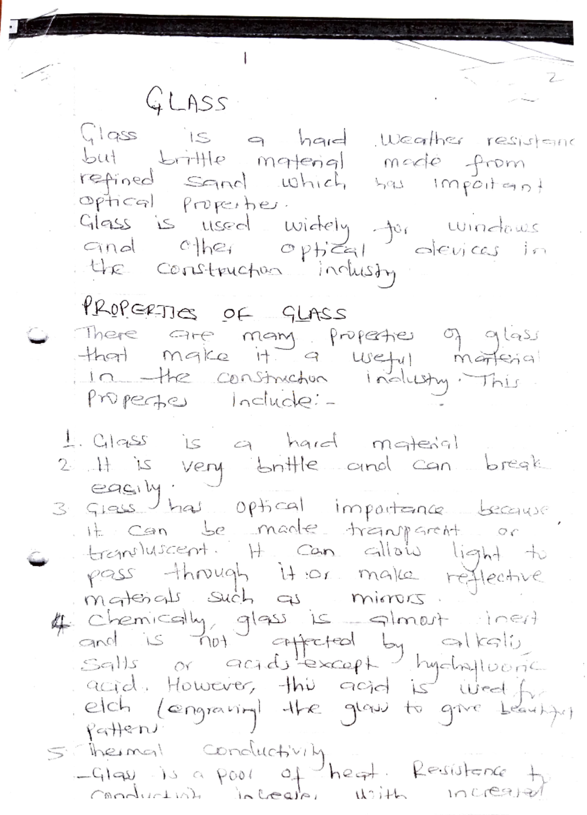 Concrete Technology Module 1: Comprehensive Notes on Glass Properties ...