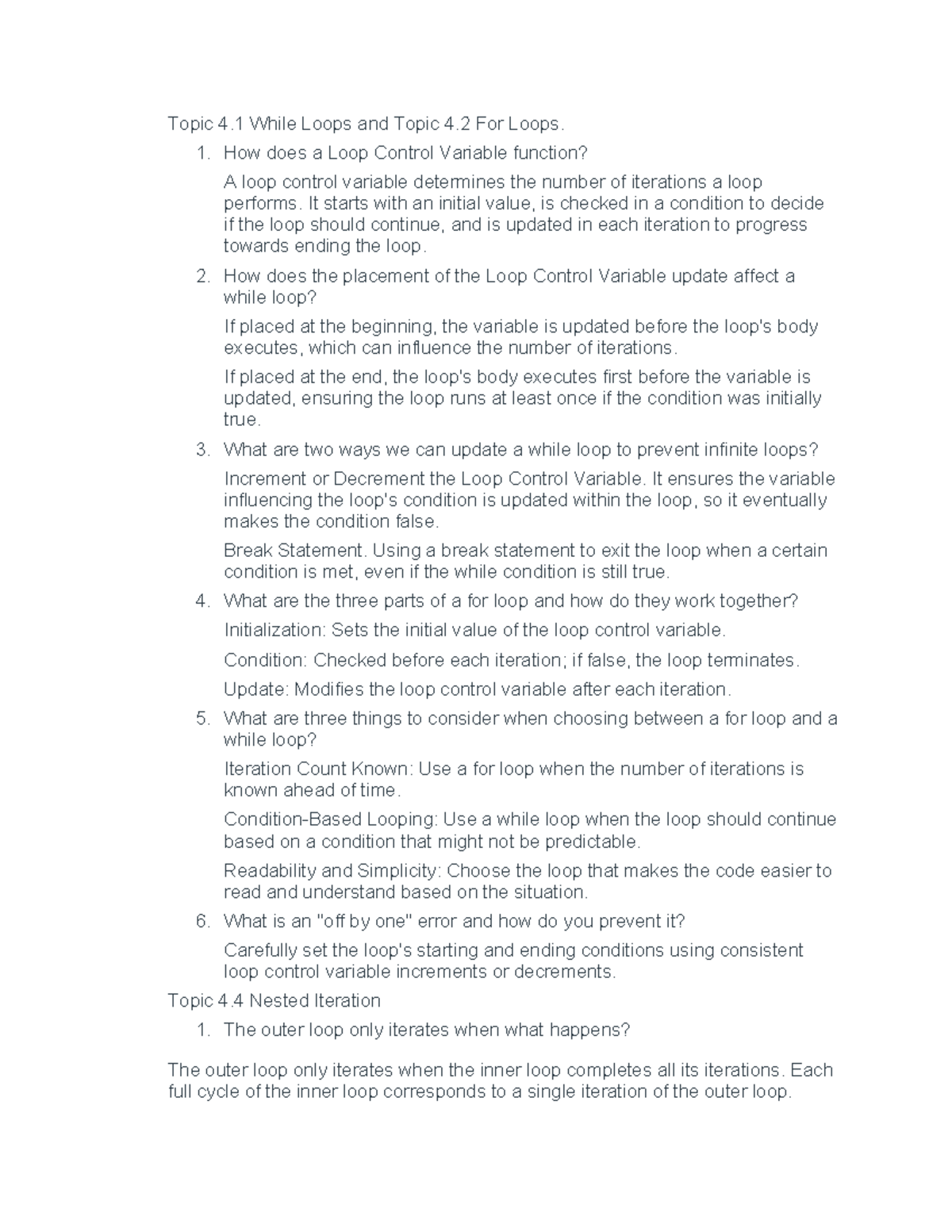 Eric Pan Module Eight APClassroom Assignment Four: Loops and Iteration ...