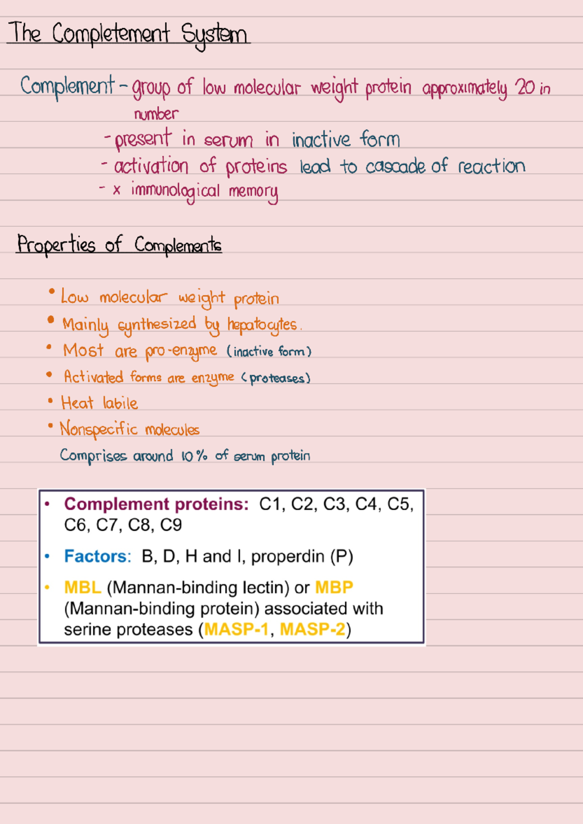 Complement System Overview: Activation Pathways & Properties (Notes ...
