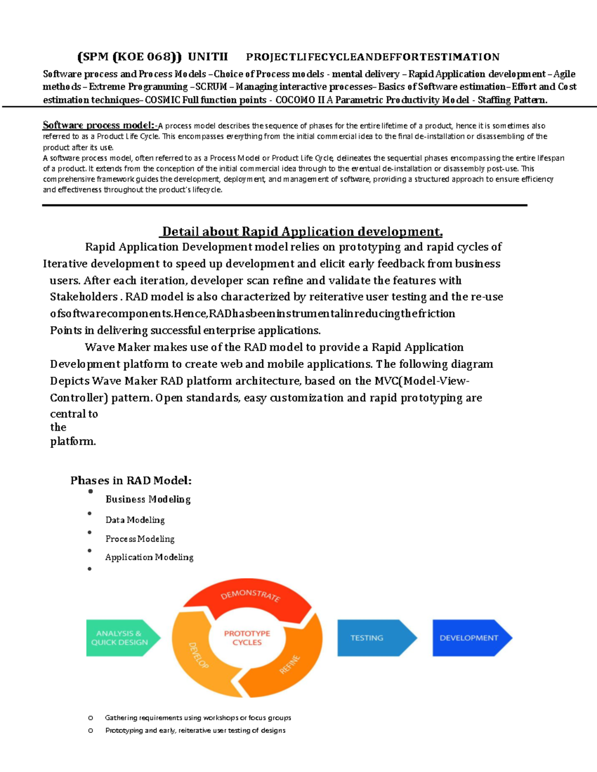 SPM (KOE 068) UNIT-2 Project Lifecycle & Estimation Techniques Notes ...