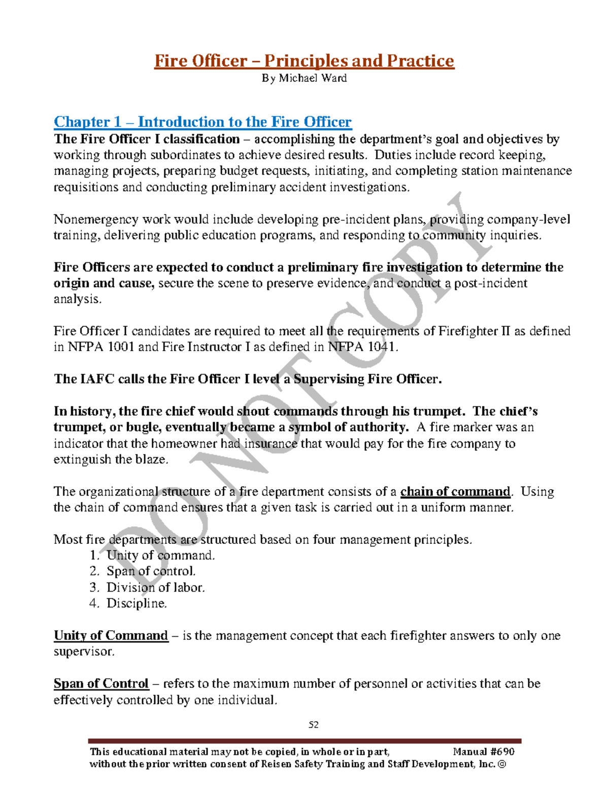 Fire Officer I Training: Essential Principles & Management Approaches ...