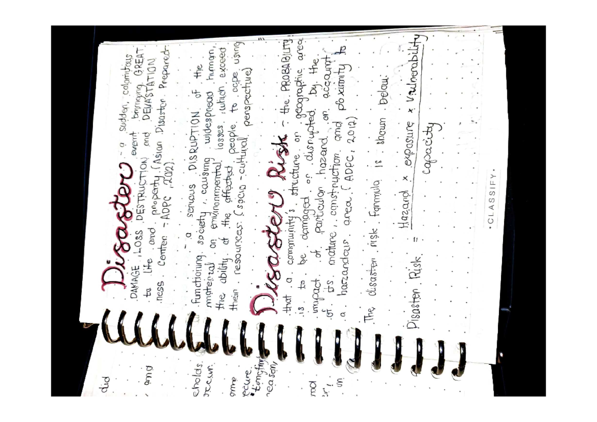 Disaster Risk Reduction and Resilience: DRRR Test Notes - Studocu
