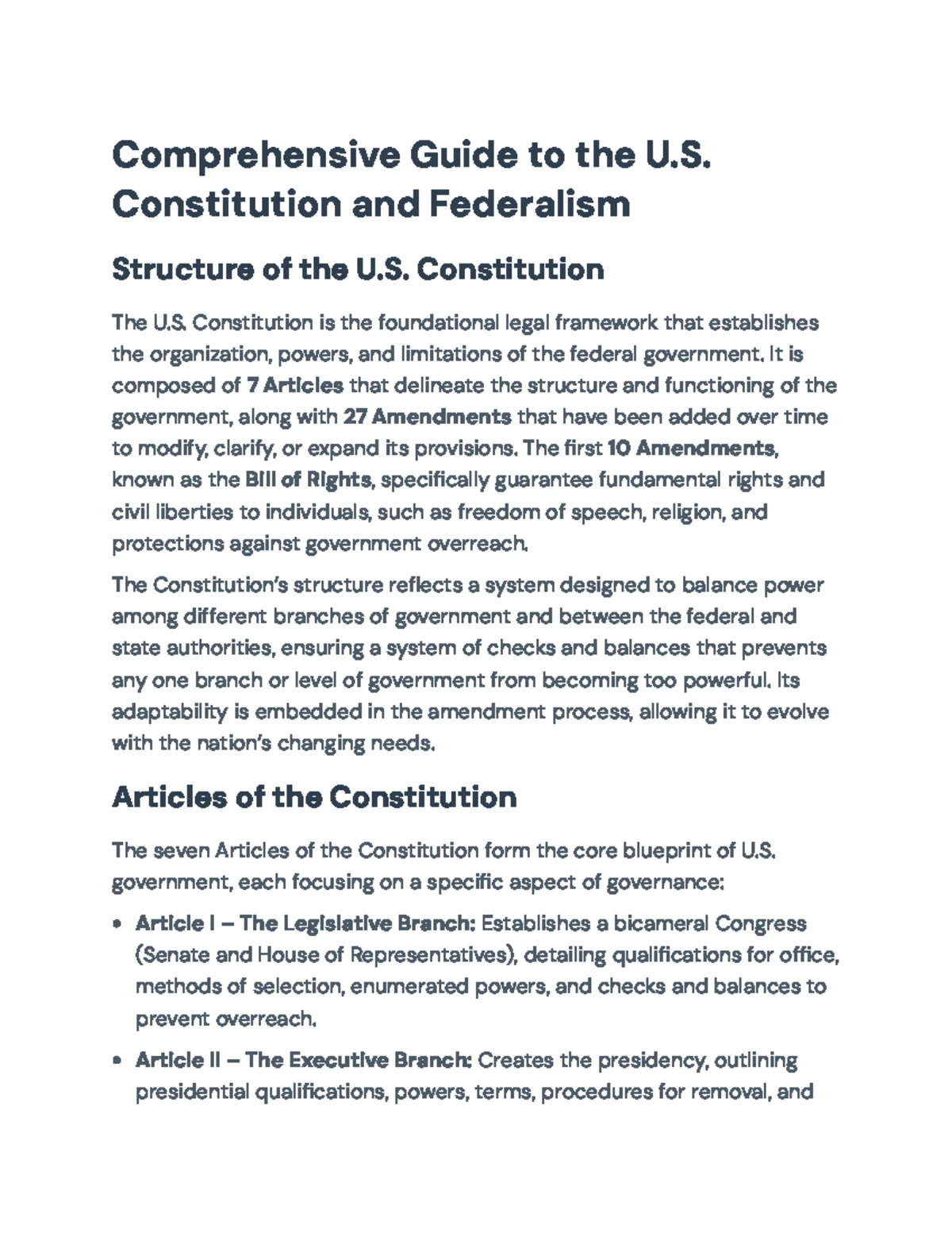 Comprehensive Overview of the U.S. Congress: Structure & Functions ...