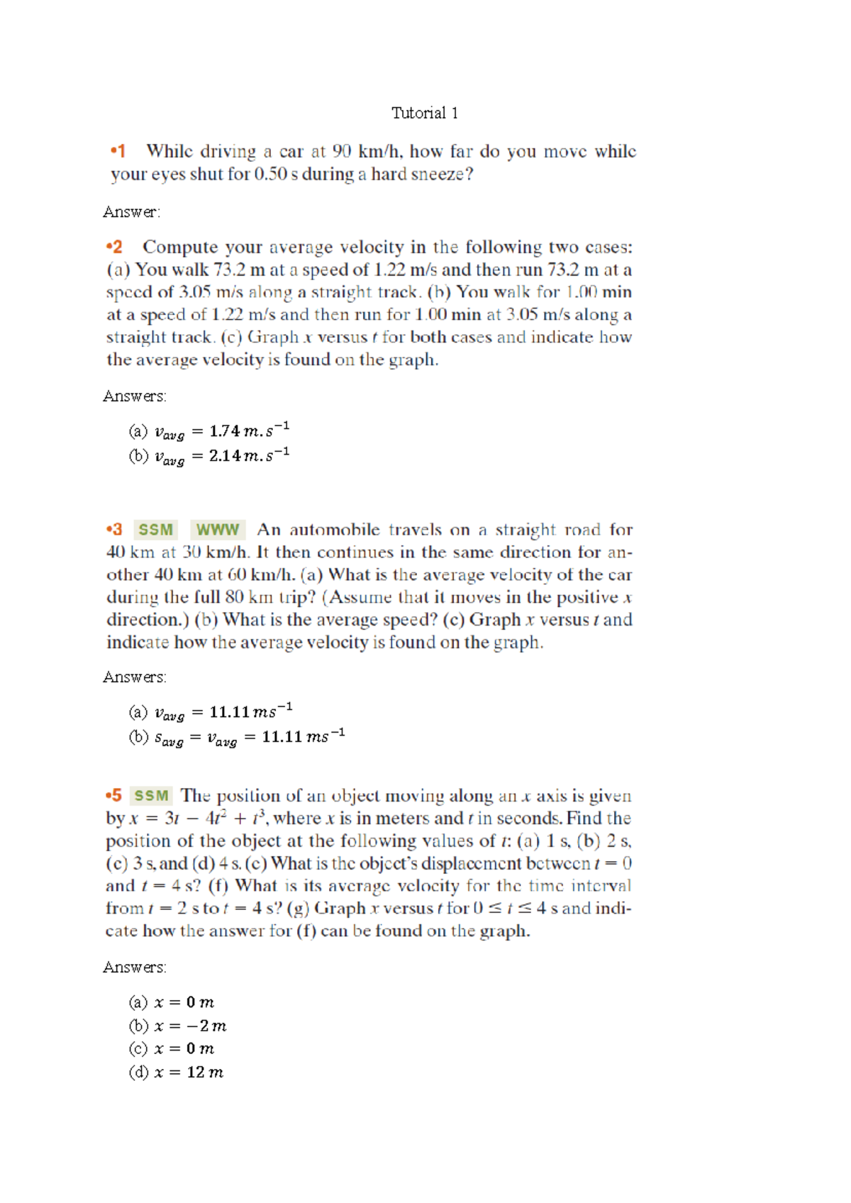 Tutorial+1 - help you work with problems - mths 114 - Tutorial 1 Answer ...