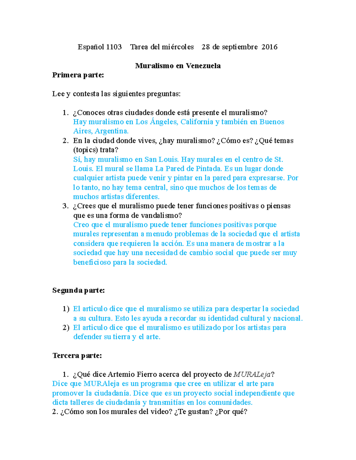 Español 1103 Venezuela Wed Assignment - Español 1103 Tarea del ...