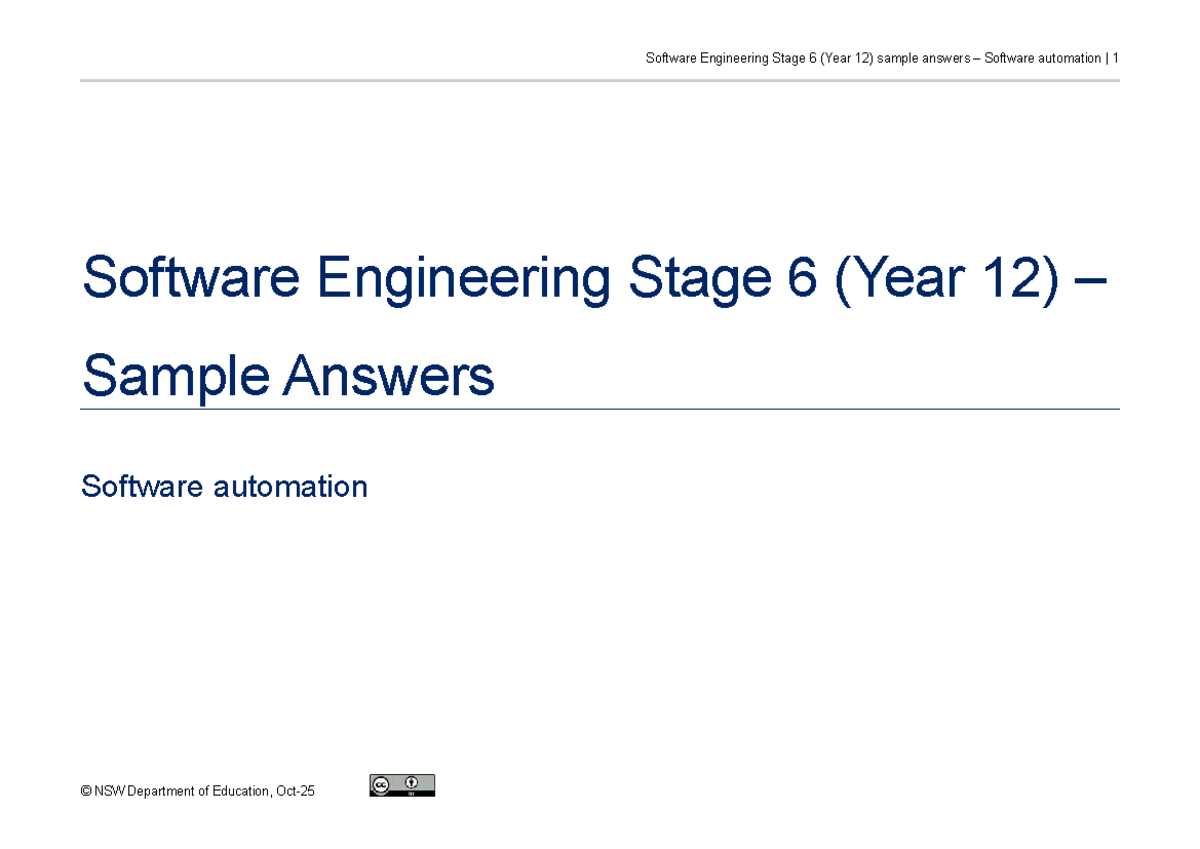 Software Engineering Stage 6 (Year 12) Sample Answers: Software ...