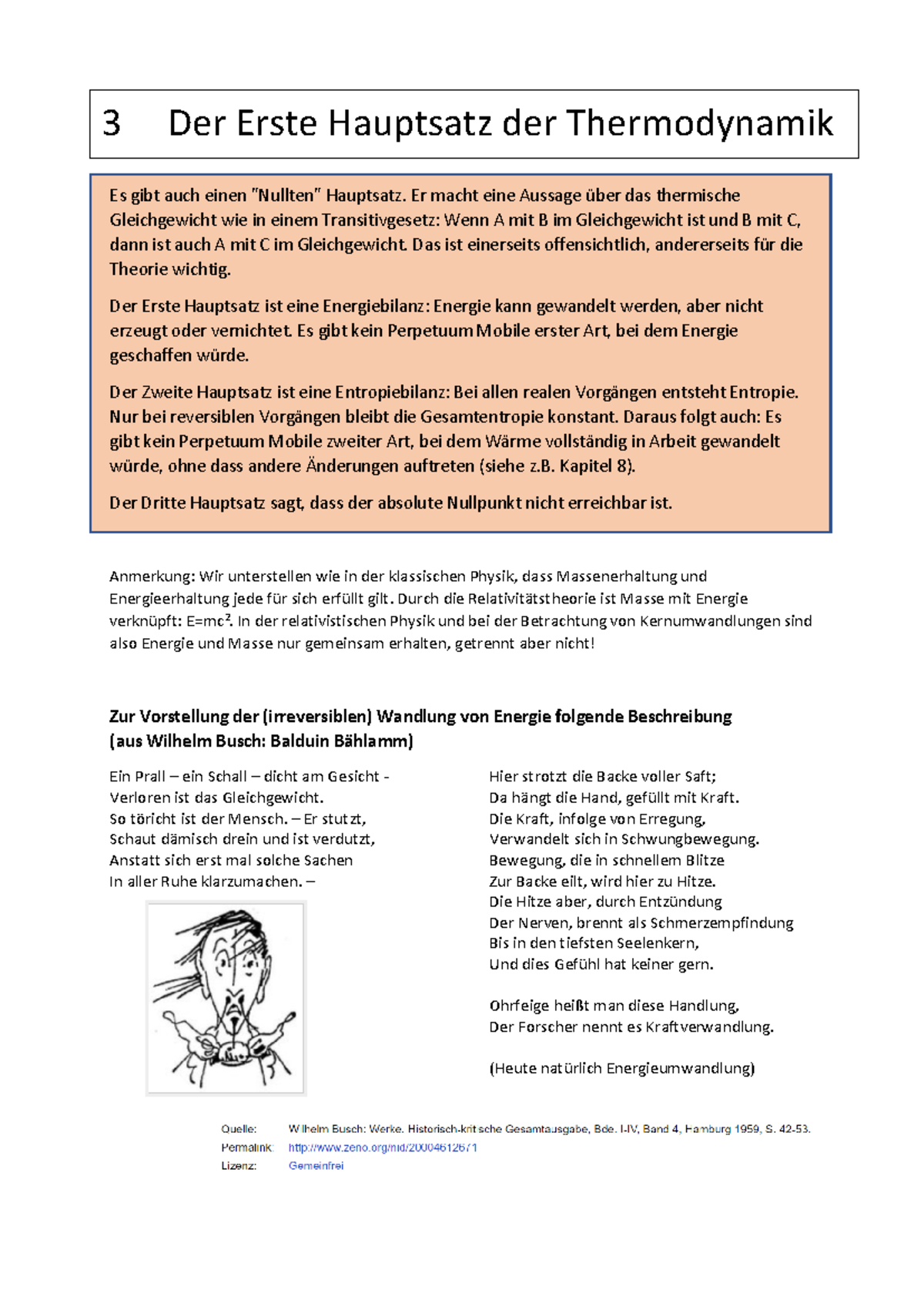 3 Hauptsatz Der Thermodynamik (L)-twl-2022-23-Kap-3-Erster Hauptsatz - 3 Der Erste Hauptsatz der