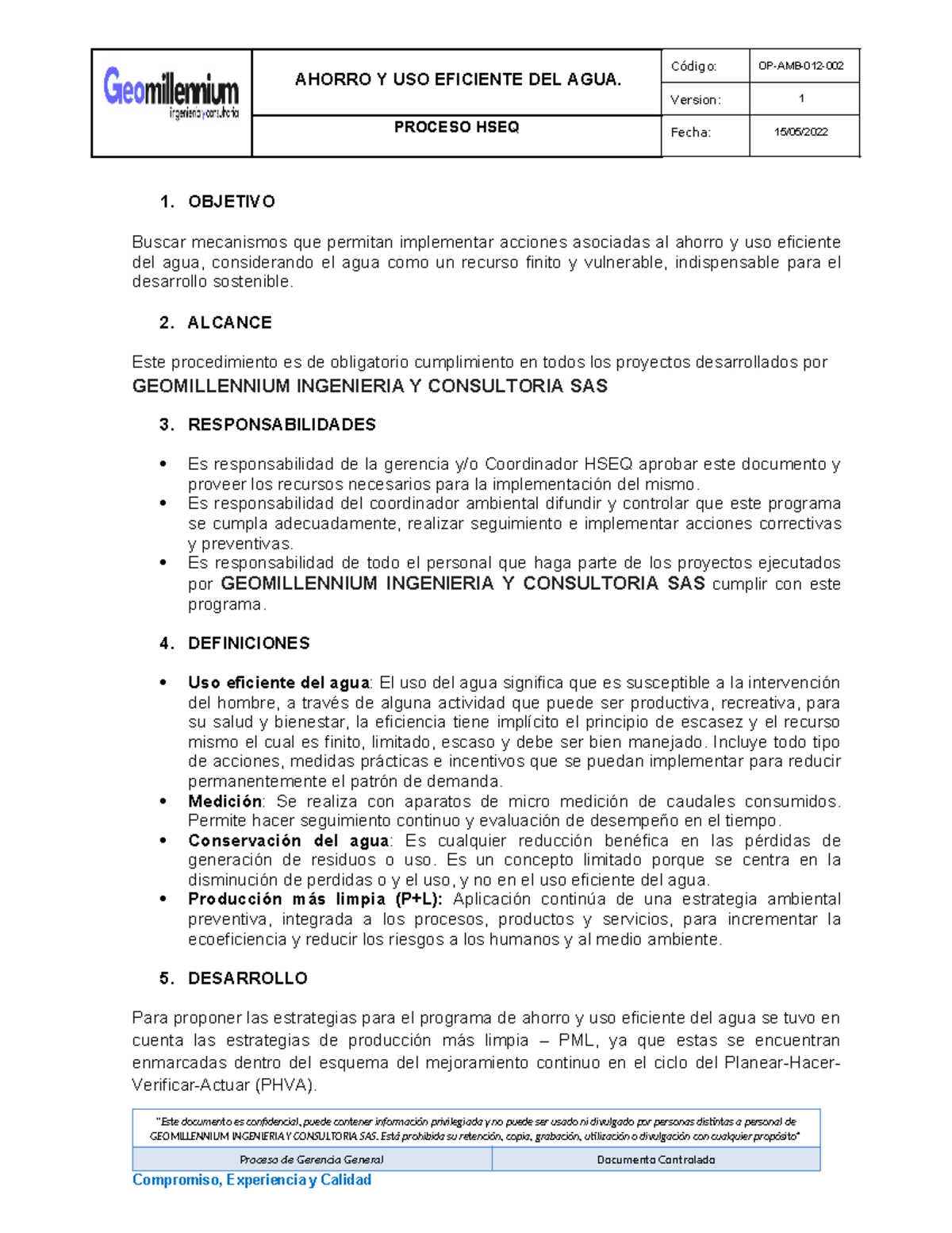 OP-AMB-012-002: Estrategias para el Ahorro y Uso Eficiente del Agua ...