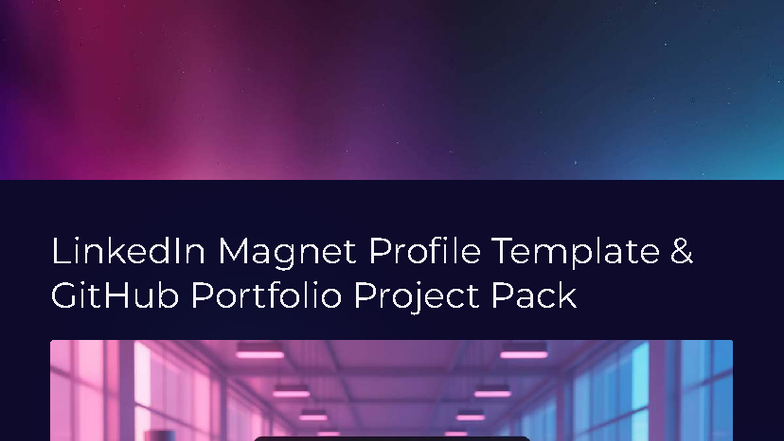 LinkedIn Magnet Profile Template & GitHub Portfolio Guide - Studocu
