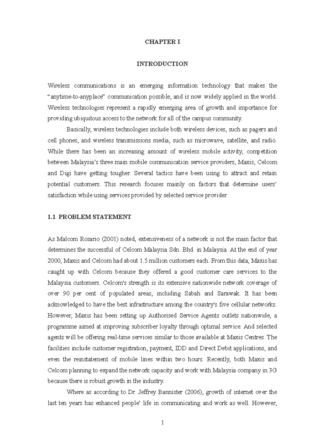 FULL - Assignment - CHAPTER I INTRODUCTION Wireless communications is ...